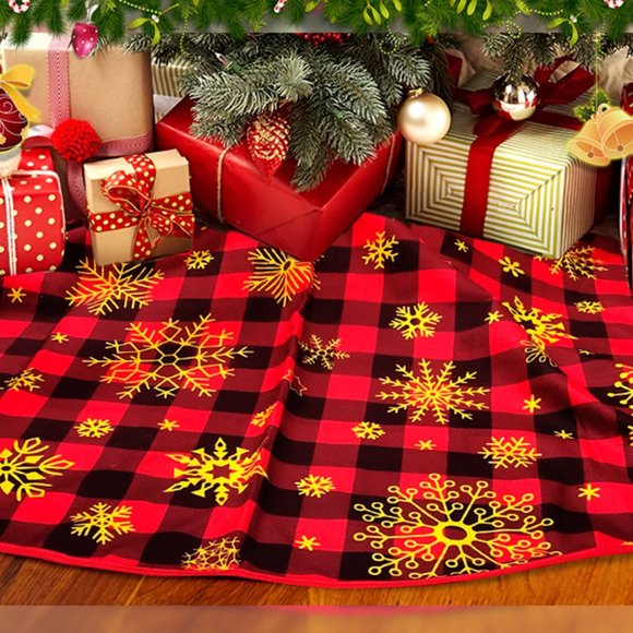 NEW 48 Inches Buffalo Plaid Christmas Tree Skirt - Picture 10 of 10